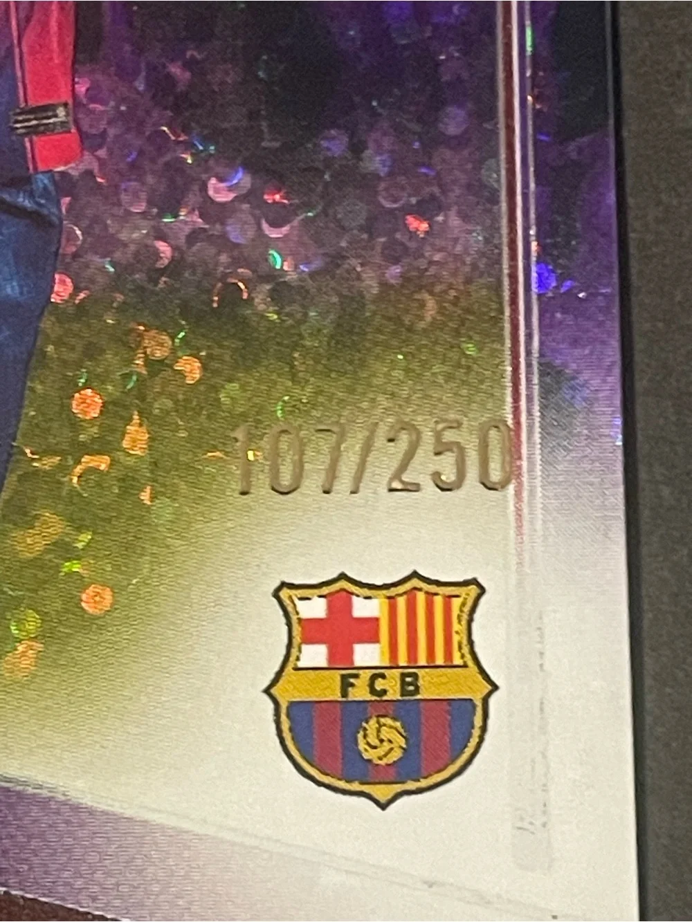 2024/25 Topps UCL Purple Sparkle Gavi 107/250 FC Barcelona Card